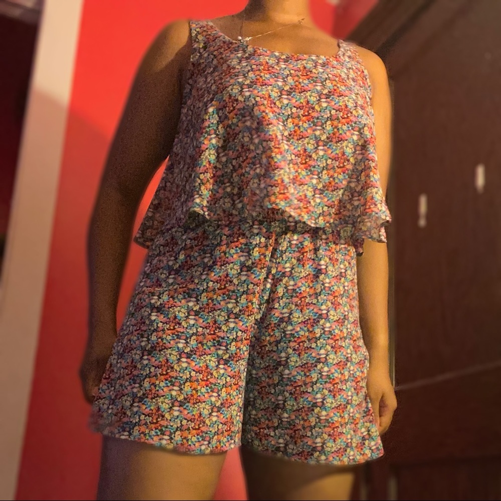 Multicolored Floral Romper